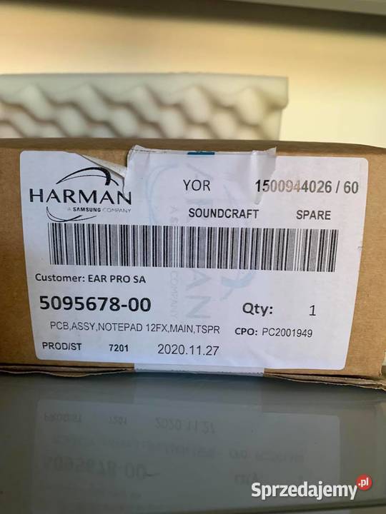 Harman PCB ASSY Notepad 12FX Main Warszawa sprzedam