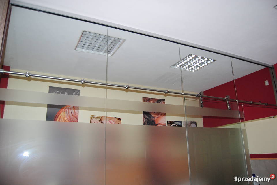 Ściany szklane z drzwiami odsuwanymi przezroczysty Bydgoszcz