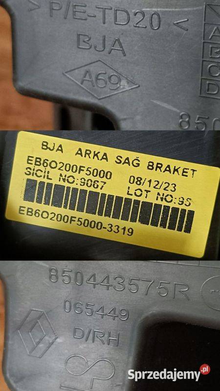 RENAULT CLIO V ŚLIZG MOCOWANIE ZDERZAKA PRAWY Pleszew sprzedam