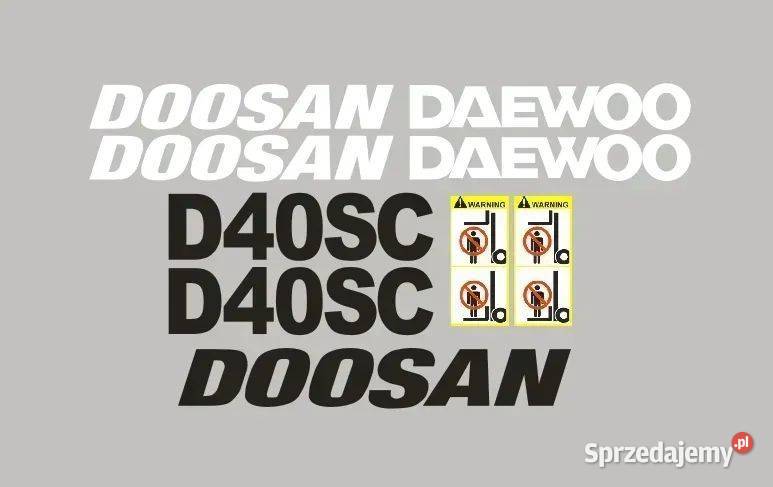 Naklejki oklejenie DOOSAN DAEWOO D40SC Zamiennik Janików