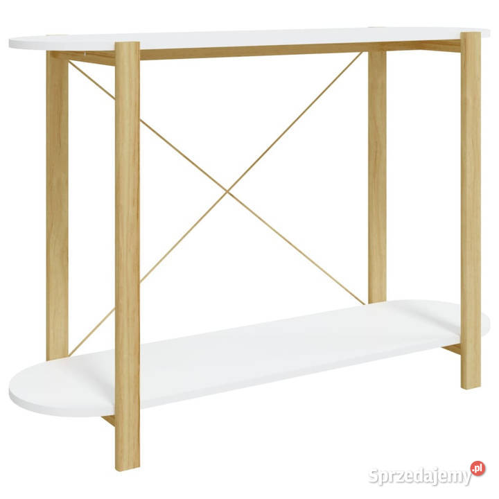 Stolik konsolowy biały 110x38x75 materiał Warszawa