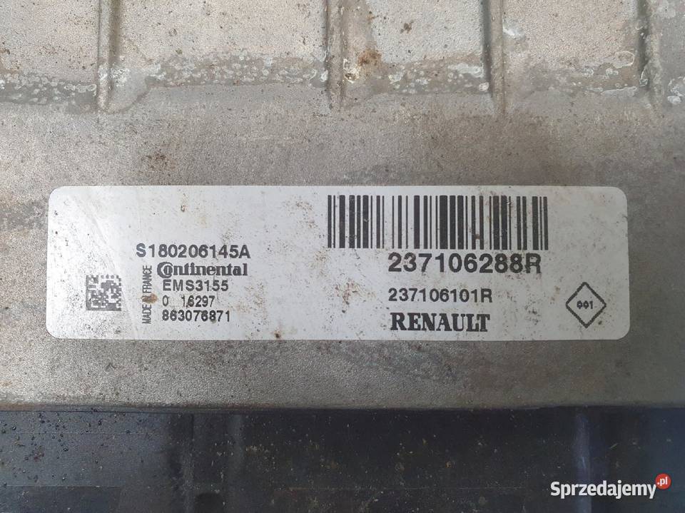 Renault Kadjar 12 TCE KOMPUTER SILNIKA sterownik Janów