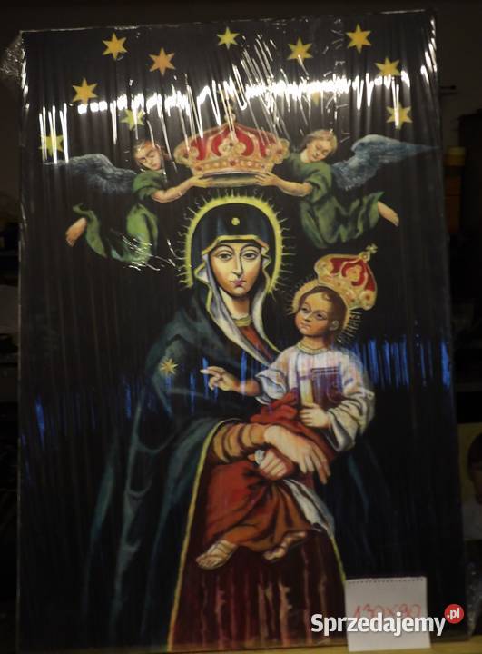Maryja z dzieciątkiem duży obraz farby olejne na Sandomierz