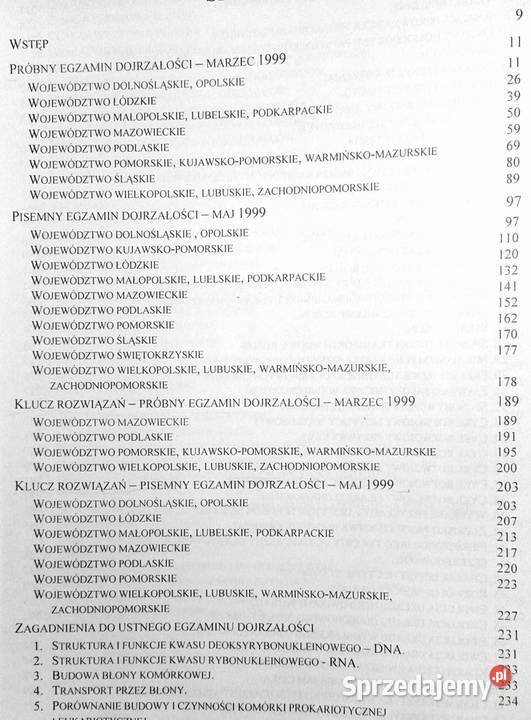 Biologia Tematy i zagadnienia maturalne Iwona sprzedam