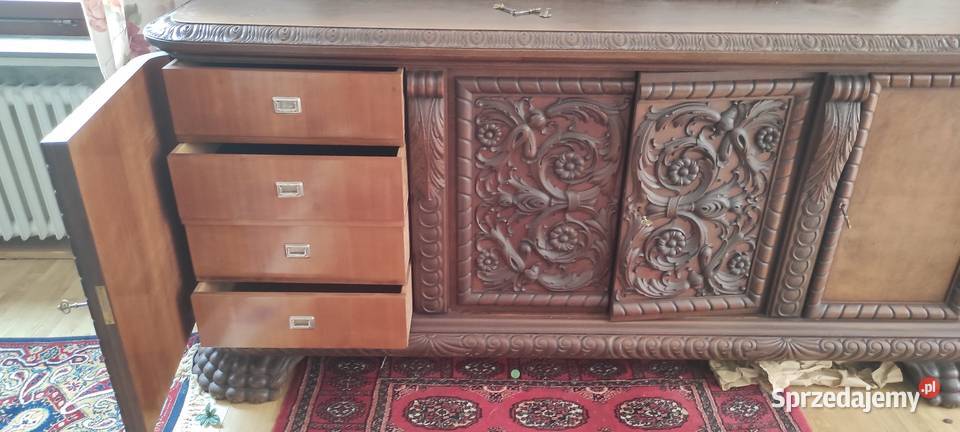 Neorenesansowa komoda na lwich łapach rzeźbiona sprzedam