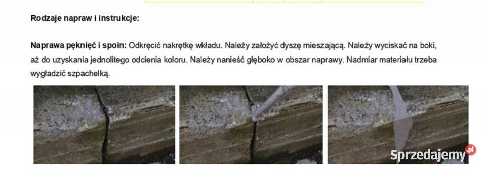 Klej w tubie do szybkich napraw pęknięć betonu Lublin