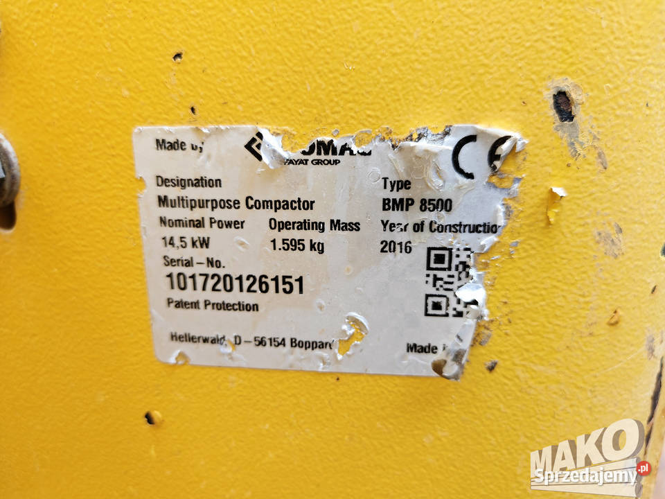 Walec okołkowany BOMAG BMP8500 Zdalnie sterowany świętokrzyskie Ostrowiec Świętokrzyski