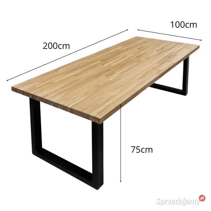 Stół Dębowy Prostokątny 200 100 75 Łączony Stoły Gdów