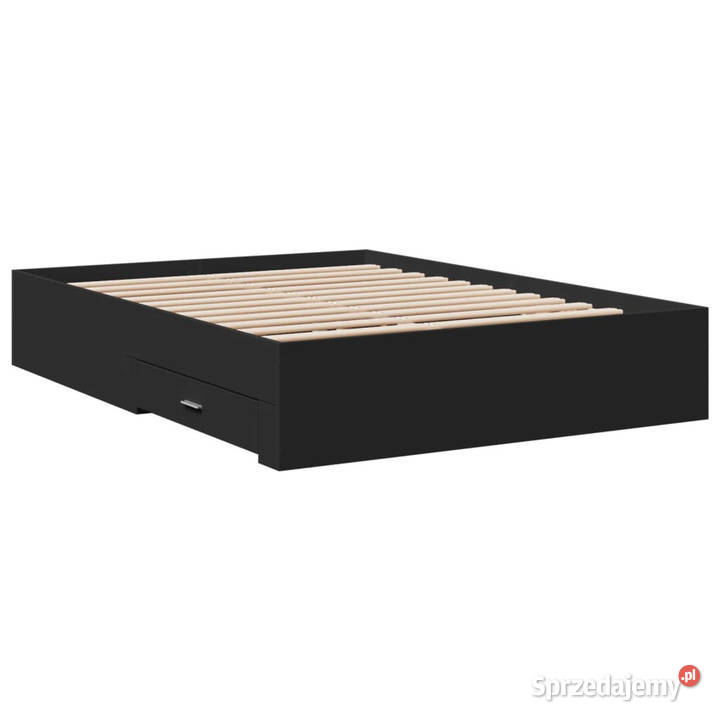 Rama łóżka z szufladami czarna 135x190 WM3280406 Warszawa