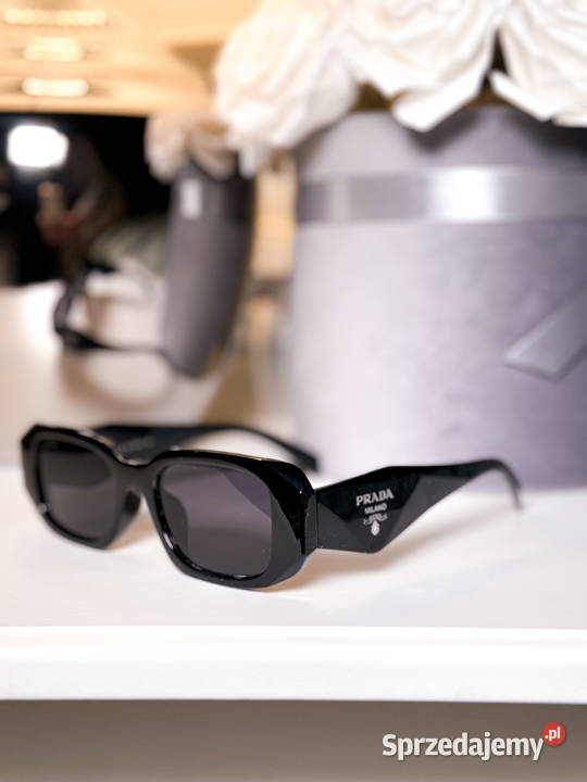 Okulary Prada PR17WS czarne nowe modne hit 2025 Warszawa