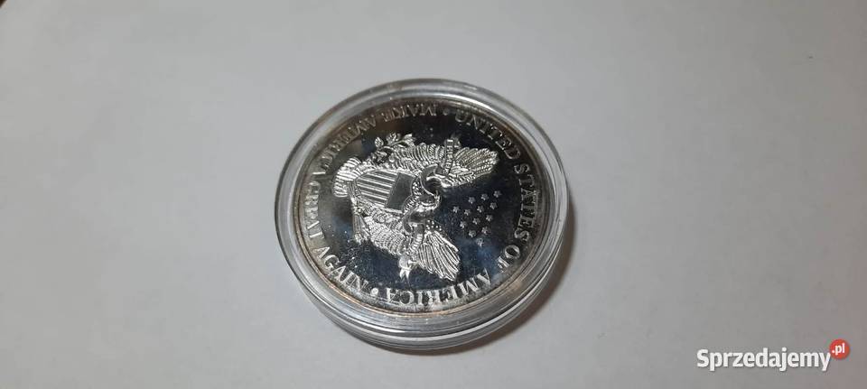 medal moneta upamiętniająca Trumpa Warszawa