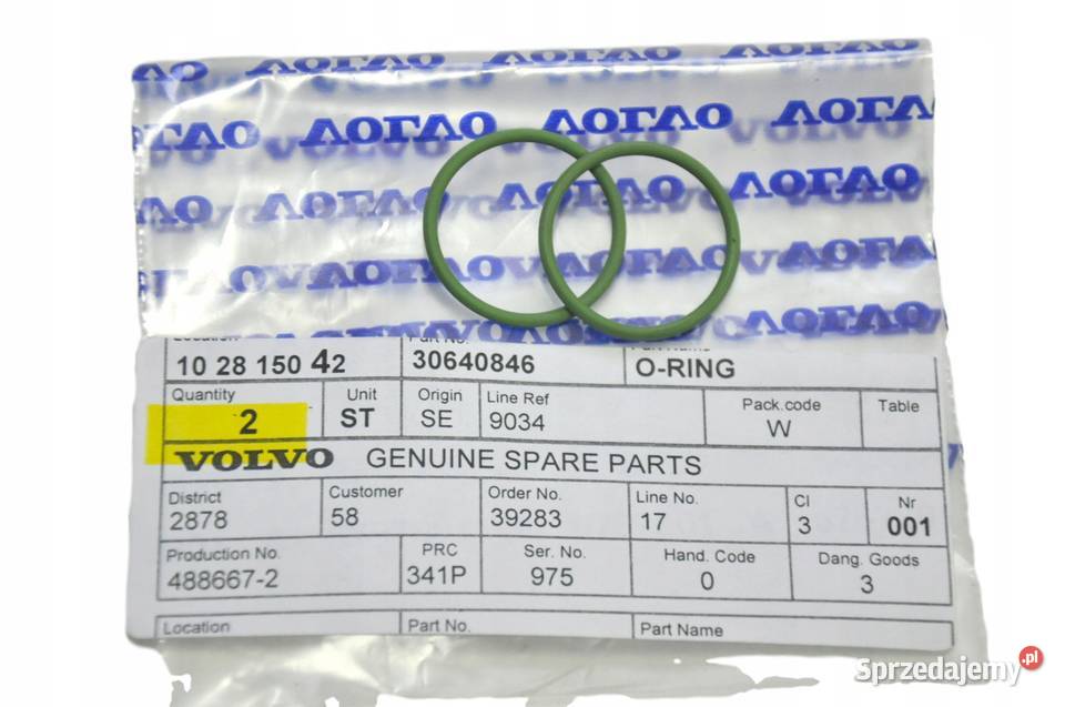 VOLVO C30 C70 S40 V50 oring zaworu faz rozrzadu