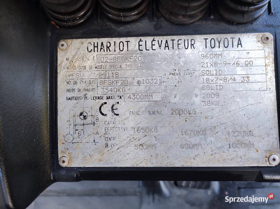 Toyota 028FGKF20 Wózek widłowy Triplex Złoczew