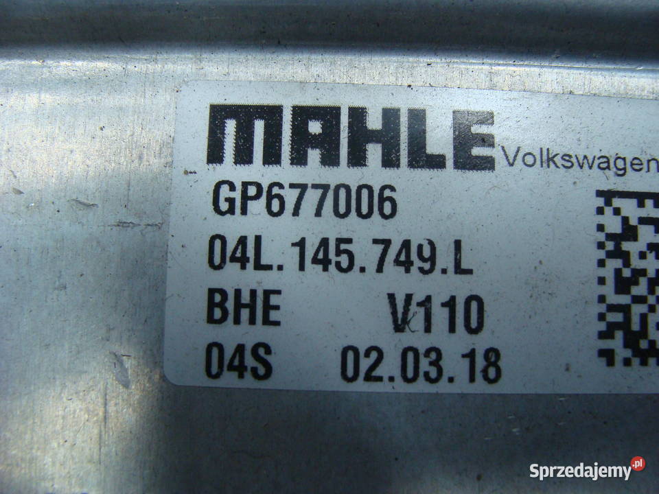 VW T6 TRANSPORTER 20 TDI CHŁODNICA INTERCOOLER Goleniów