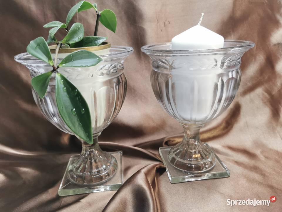 Duże gazony szklane na kwadratowej podstawie lubelskie