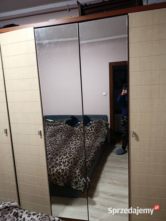 szafa czterodrzwiowa z lustrami i słupek zestaw 222cm