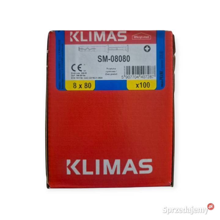Kołki szybki montaż WkrętMet bez kołnierza 8x80 Zgierz