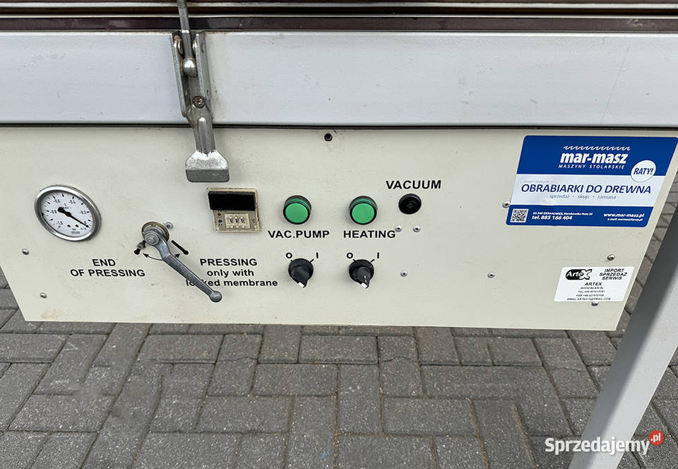 Prasa próżniowa membranowa ARTEX VP 300 Biznes i Przemysł Sierakowska Huta