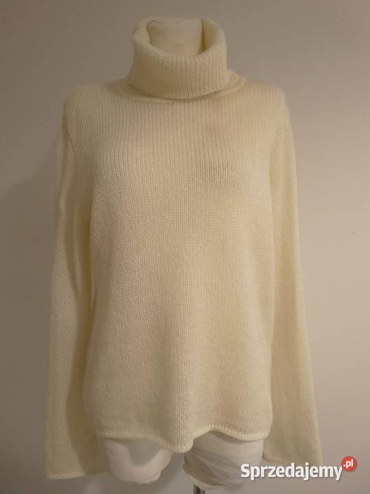 Sweter z Golfem Moherowy Mohair Kid Wełniany Łomża