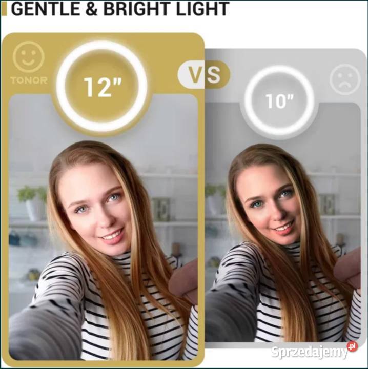 Nowy Statyw z Lampą do Fotografii selfie Akcesoria Poraj