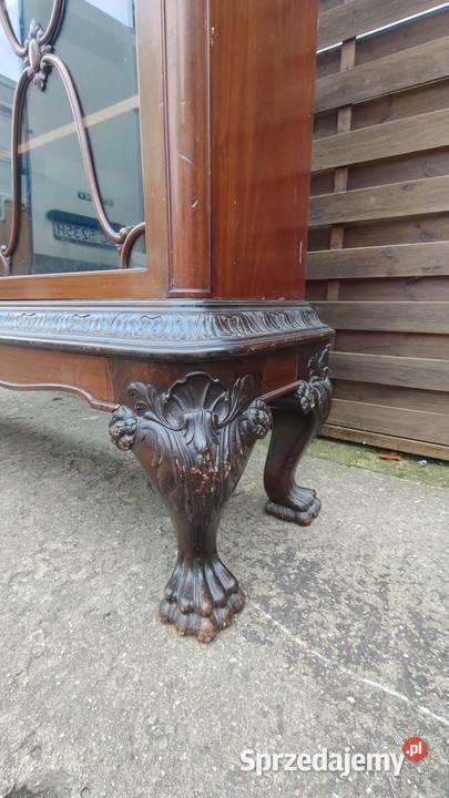 Kredens serwantka witryna chippendale rzeźbienia Warszawa
