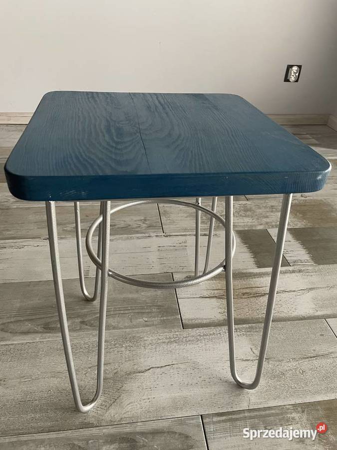 Stare krzesło taboret drewniane PRL loft Chudów