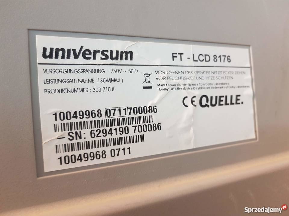 TELEWIZOR UNIVERSUM AGD Wrocław