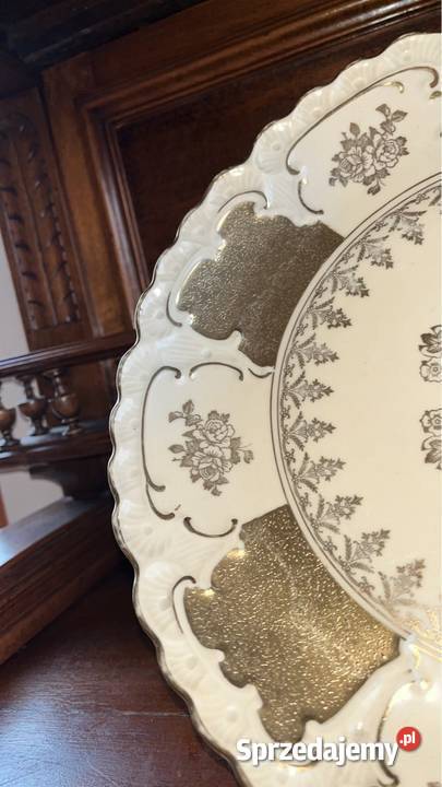 Patera Syg Oskar Schlegelmilch Ecru Ze złotem Gdańsk