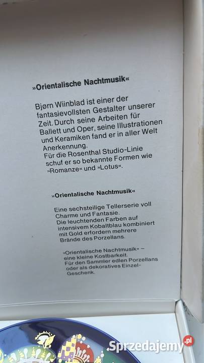 Talerz Seria Orientalna Muzyka Rosenthal Gdańsk