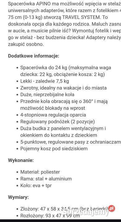 wózek KINDERKRAFT kujawsko-pomorskie Nowe Dąbie