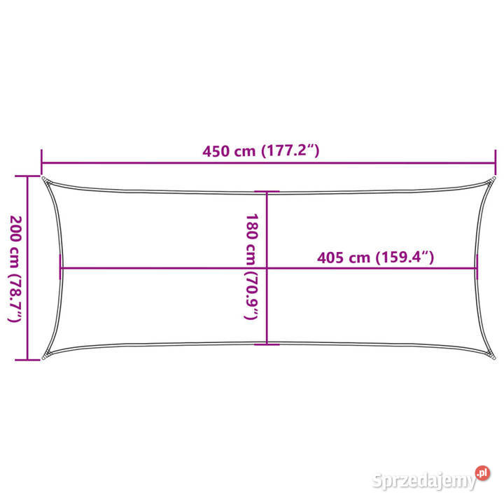 Żagiel przeciwsłoneczny 160 gm beżowy 2x45 m Warszawa