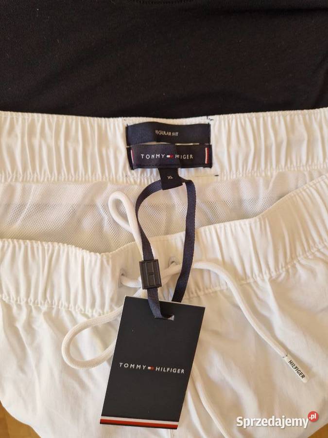 Nowe białe spodenki szorty kąpielowe męskie Bibice