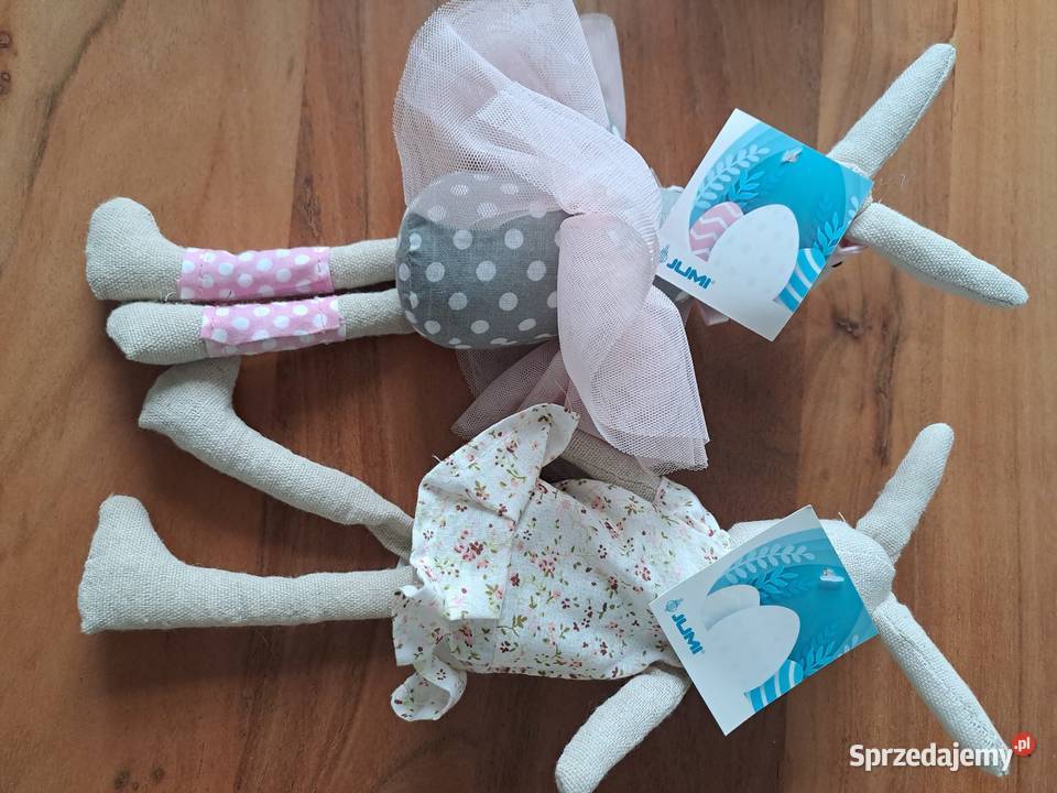 2x Zając wielkanocny Królik materialowy Jumi Warszawa sprzedam