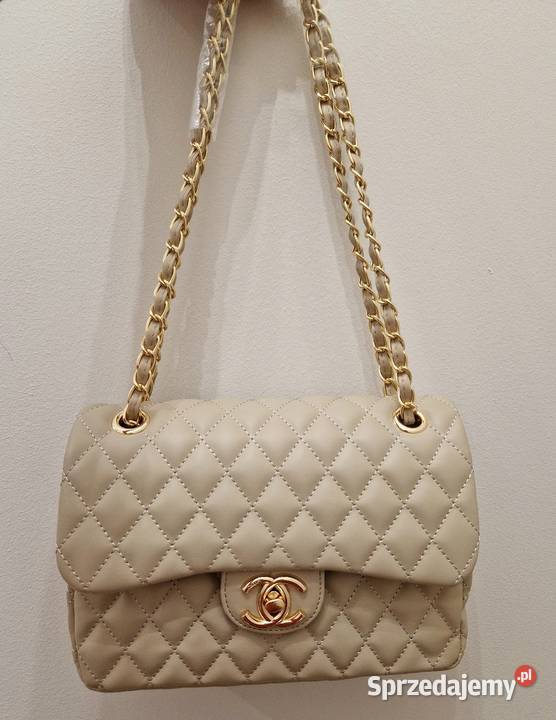 Torebka Chanel Classic Small Double beżowa Torby i torebki