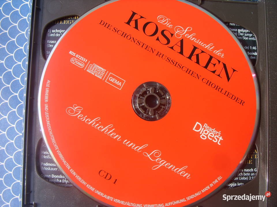 Pop CD DIE SEHNSUCHT DER KOSAKEN 5 CD2011 Muzyka dolnośląskie Wołów sprzedam