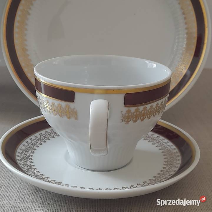 Trio śniadaniowe porcelanowe Kahla Niemcy DDR dolnośląskie