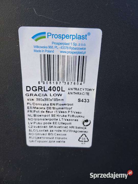 Doniczka na nóżkach GRACIA LOW DGRL400L Jelenia Góra sprzedam