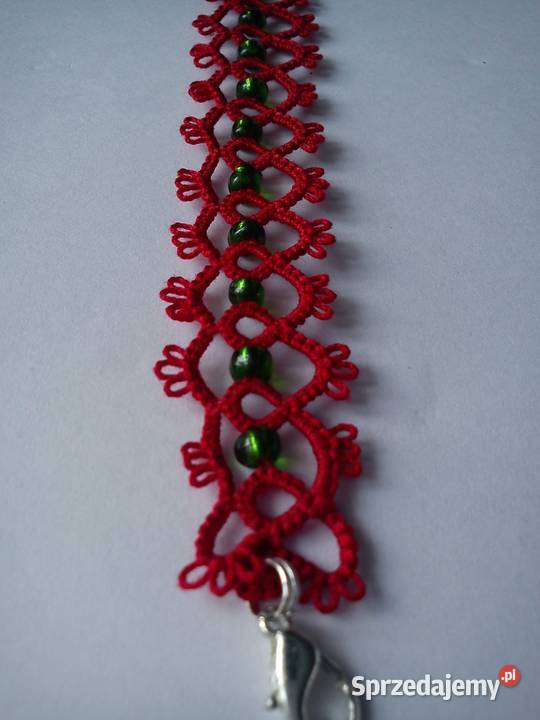 Bransoletka frywolitkowa Ozdoby Wiśniowa