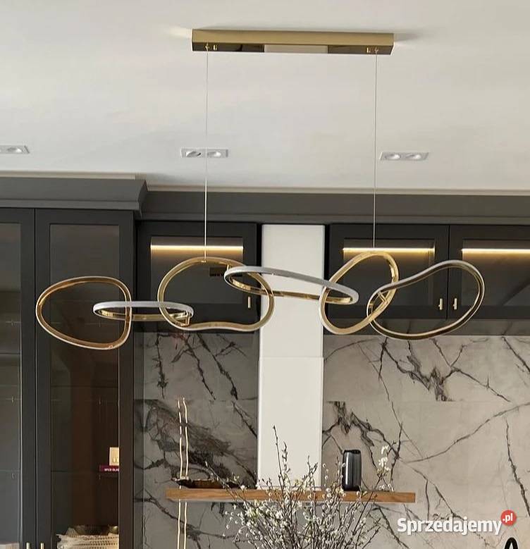 Lampa nowoczesna LED okrągła z połyskiem ringi Warszawa