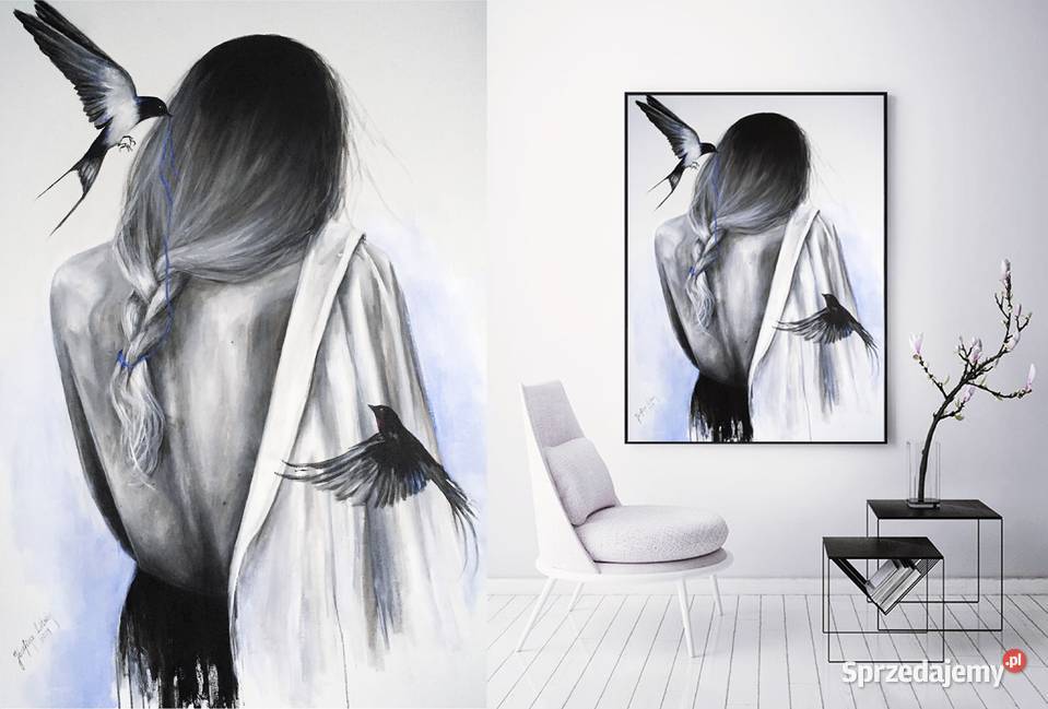 Nowoczesny obraz kobieta portret akt akty do mazowieckie Warszawa sprzedam