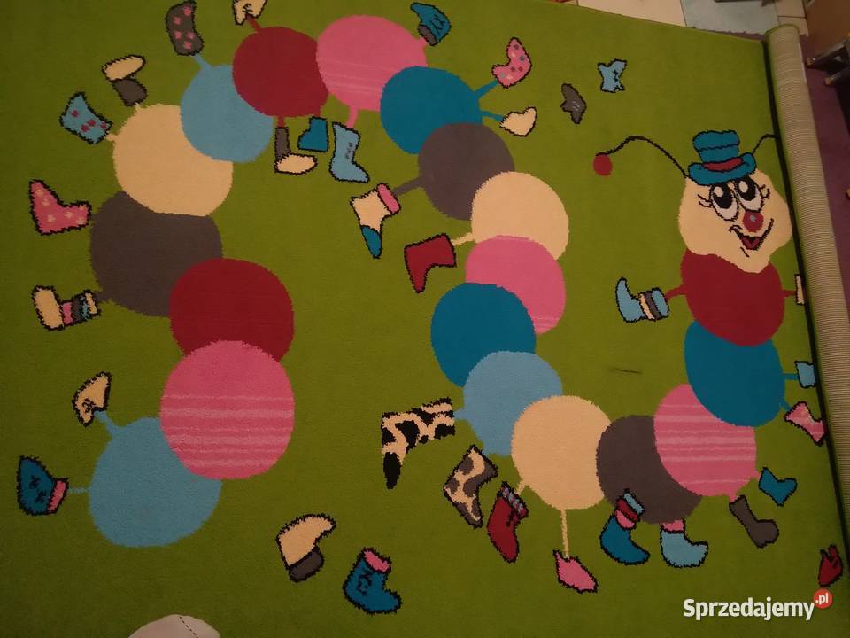 Dywan dziecięcy funky top gąsienica zielony Pokój dziecięcy małopolskie Izdebnik