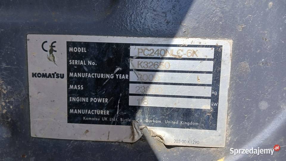 Komatsu pc240nl Rok produkcji 2000 Jerzmanowice