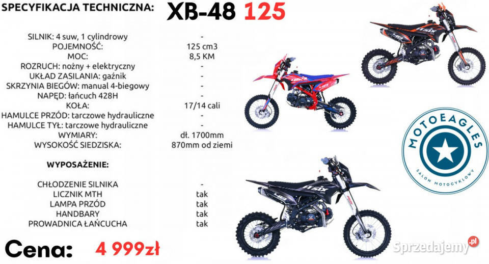 ASIX Inny Cross Asix XB48 125 Transport Raty wielkopolskie Stare Miasto