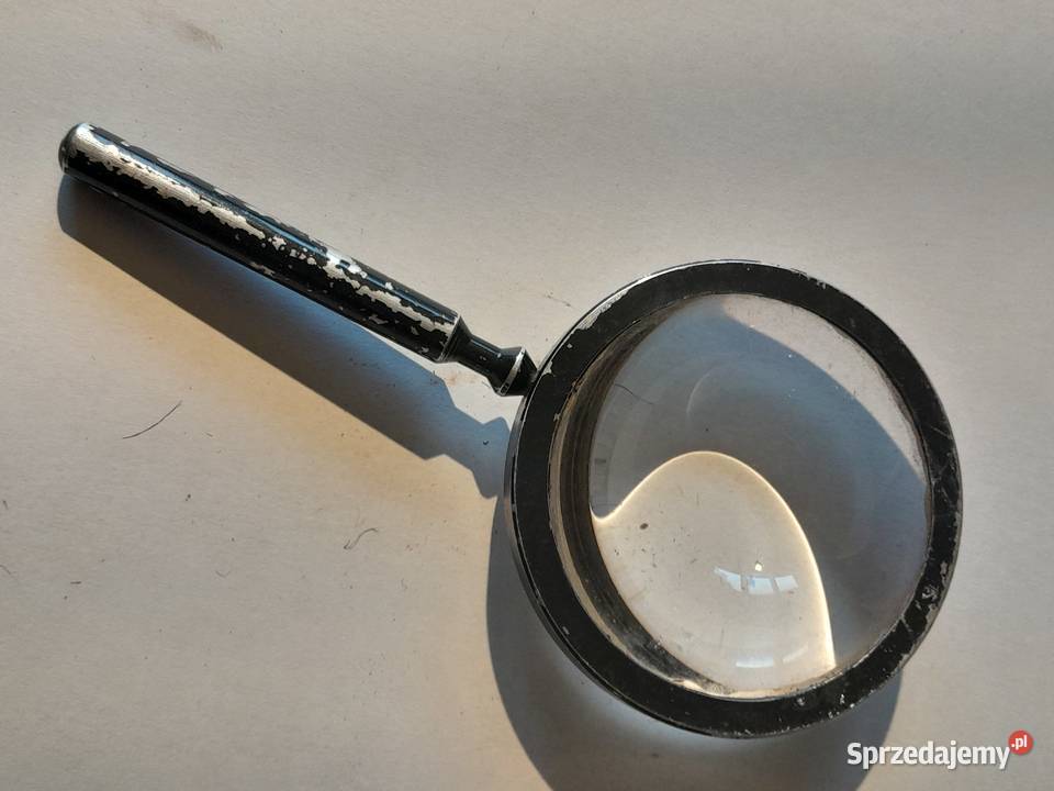 Stara duża lupa szkło powiększające z czasów PRL Dąbrowa Górnicza
