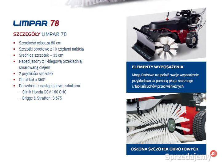 Zamiatarkoodśnieżarka Limpar 78 z silnikiem Wałbrzych