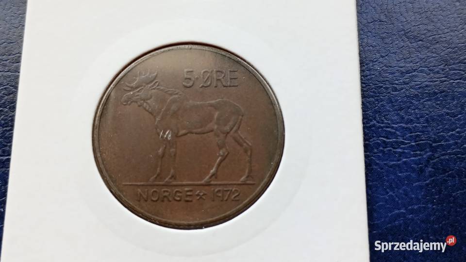 Stare monety 5 ore 1972 Norwegia
