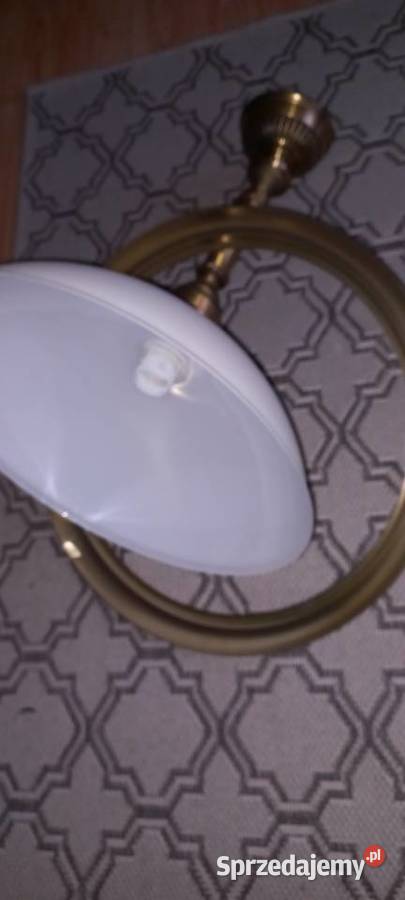 Lampa mosiądz patyna Pruszcz Gdański