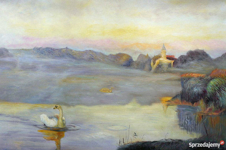 Obraz olejny Staw w Radziejowicach Józef