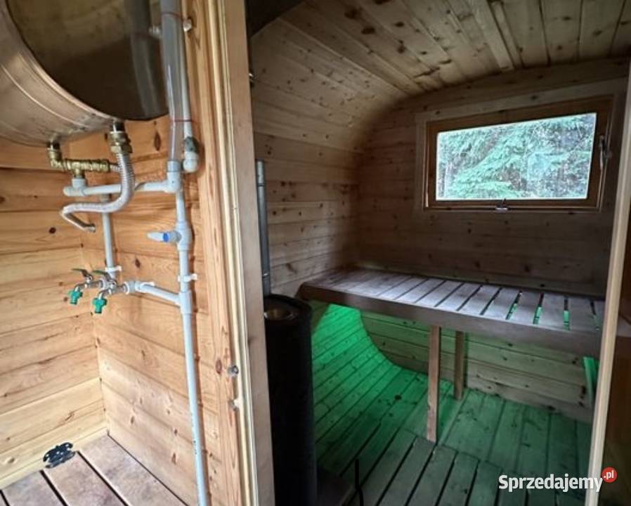 Mobilna Sauna Laznia z Cedru pod kat B piec Konstancin-Jeziorna