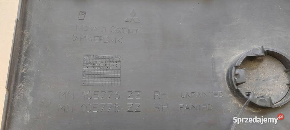 LISTWA ZDERZAKA PRAWY PRZÓD MITSUBISHI COLT 3D osobowe Międzychód